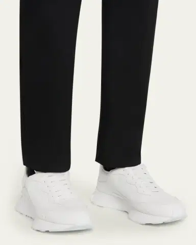 Alexander McQueen Men's Sprint Leather Runner Sneakers | Thumbnail 2 Alexander McQueen Men's Sprint Leather Runner Sneakers | Thumbnail 2