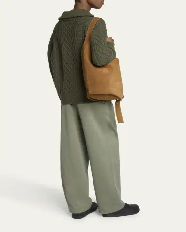 Loewe Men's Loop Medium Suede Bucket Bag | Thumbnail 5 Loewe Men's Loop Medium Suede Bucket Bag | Thumbnail 5