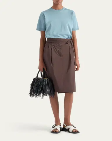 Prada Cotton Short-Sleeve Sweater | Thumbnail 2 Prada Cotton Short-Sleeve Sweater | Thumbnail 2