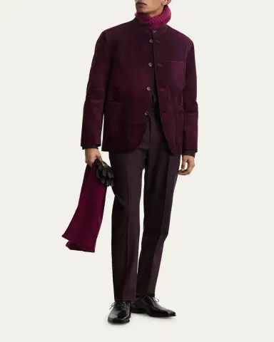 Berluti Men's Suede Patina Chore Jacket | Thumbnail 2 Berluti Men's Suede Patina Chore Jacket | Thumbnail 2