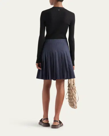 Prada Cotton Rib V-Neck Cardigan | Thumbnail 3 Prada Cotton Rib V-Neck Cardigan | Thumbnail 3