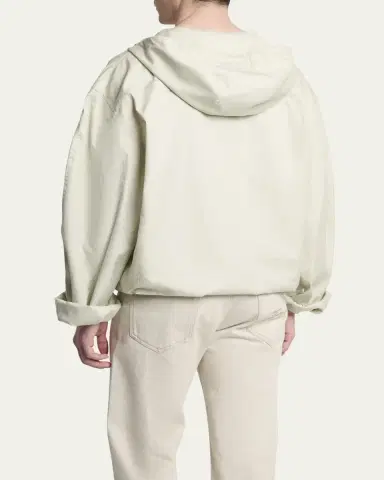 Jacquemus Men's La Blouse Cotton Herringbone Hooded Shirt | Thumbnail 3 Jacquemus Men's La Blouse Cotton Herringbone Hooded Shirt | Thumbnail 3
