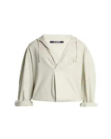 Jacquemus Men's La Blouse Cotton Herringbone Hooded Shirt | Thumbnail 1 Jacquemus Men's La Blouse Cotton Herringbone Hooded Shirt | Thumbnail 1
