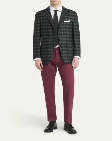Kiton Men's Cotton Stretch Slim Five-Pocket Pants | Thumbnail 2 Kiton Men's Cotton Stretch Slim Five-Pocket Pants | Thumbnail 2