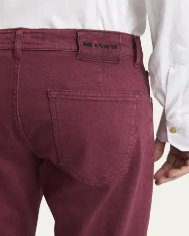 Kiton Men's Cotton Stretch Slim Five-Pocket Pants | Thumbnail 5 Kiton Men's Cotton Stretch Slim Five-Pocket Pants | Thumbnail 5
