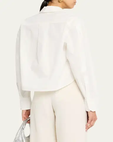 A.L.C. Maude Cropped Button-Front Top | Thumbnail 3 A.L.C. Maude Cropped Button-Front Top | Thumbnail 3