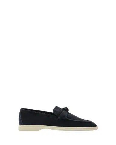 Alexandre Birman Clarita Knotted Suede Loafers | Thumbnail 1 Alexandre Birman Clarita Knotted Suede Loafers | Thumbnail 1