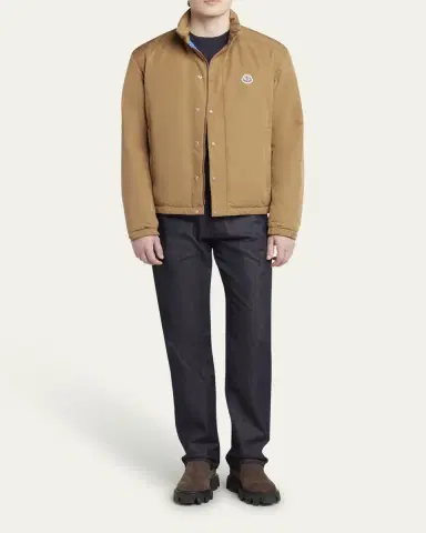 Moncler Men's Archivio Tan Micro Soft Light Padded Epin Jacket | Thumbnail 2 Moncler Men's Archivio Tan Micro Soft Light Padded Epin Jacket | Thumbnail 2