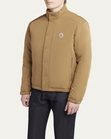 Moncler Men's Archivio Tan Micro Soft Light Padded Epin Jacket | Thumbnail 4 Moncler Men's Archivio Tan Micro Soft Light Padded Epin Jacket | Thumbnail 4