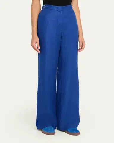 Gabriela Hearst Vesta Wide-Leg Linen Pants | Thumbnail 3 Gabriela Hearst Vesta Wide-Leg Linen Pants | Thumbnail 3