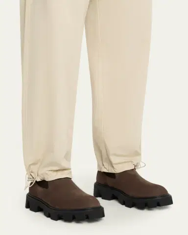 Moncler Men's Peak City Nubuck Lug-Sole Chelsea Boots | Thumbnail 8 Moncler Men's Peak City Nubuck Lug-Sole Chelsea Boots | Thumbnail 8