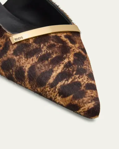 Tod's Leopard-Printed Calf Hair Slingback Flats | Thumbnail 5 Tod's Leopard-Printed Calf Hair Slingback Flats | Thumbnail 5