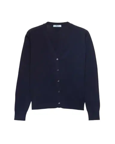 Prada Cotton V-Neck Cardigan | Thumbnail 1 Prada Cotton V-Neck Cardigan | Thumbnail 1