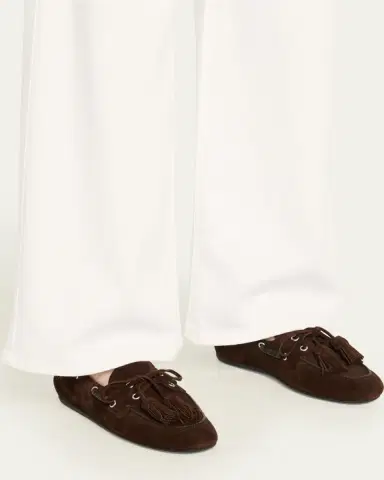 Miu Miu Suede Tassel Boat Loafers | Thumbnail 2 Miu Miu Suede Tassel Boat Loafers | Thumbnail 2