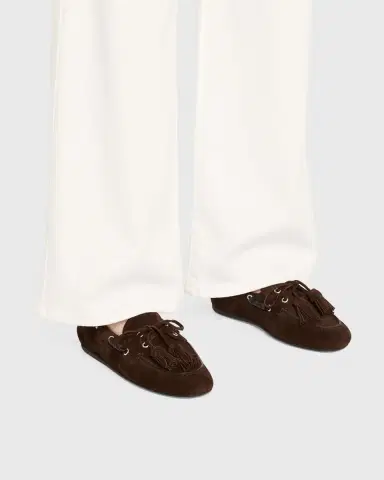 Miu Miu Suede Tassel Boat Loafers | Thumbnail 6 Miu Miu Suede Tassel Boat Loafers | Thumbnail 6