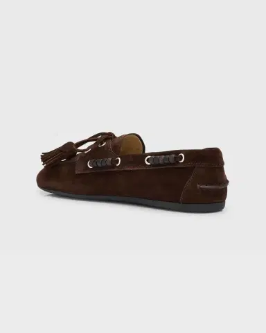 Miu Miu Suede Tassel Boat Loafers | Thumbnail 8 Miu Miu Suede Tassel Boat Loafers | Thumbnail 8