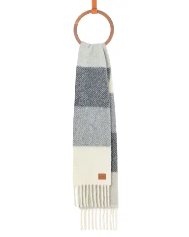 LOEWE Striped Jacquard Twill Wool-Blend Scarf | Thumbnail 1 LOEWE Striped Jacquard Twill Wool-Blend Scarf | Thumbnail 1