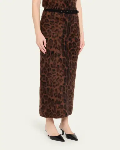 Adam Lippes Levi Belted Brushed Cashmere Midi Skirt | Thumbnail 4 Adam Lippes Levi Belted Brushed Cashmere Midi Skirt | Thumbnail 4