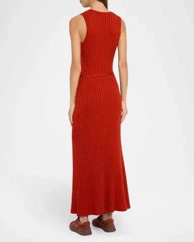 Gabriela Hearst Meier Belted Cashmere Rib Midi Dress | Thumbnail 3 Gabriela Hearst Meier Belted Cashmere Rib Midi Dress | Thumbnail 3