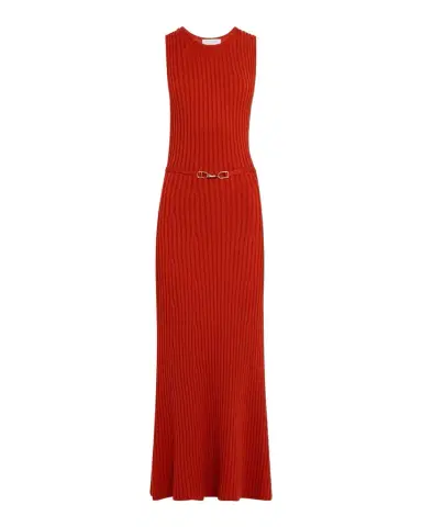 Gabriela Hearst Meier Belted Cashmere Rib Midi Dress | Thumbnail 1 Gabriela Hearst Meier Belted Cashmere Rib Midi Dress | Thumbnail 1
