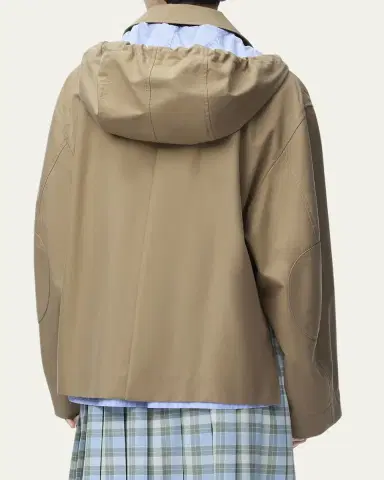 Loewe Striped Lining Slit-Back Hooded Jacket | Thumbnail 3 Loewe Striped Lining Slit-Back Hooded Jacket | Thumbnail 3
