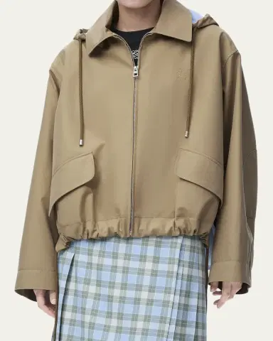 Loewe Striped Lining Slit-Back Hooded Jacket | Thumbnail 4 Loewe Striped Lining Slit-Back Hooded Jacket | Thumbnail 4