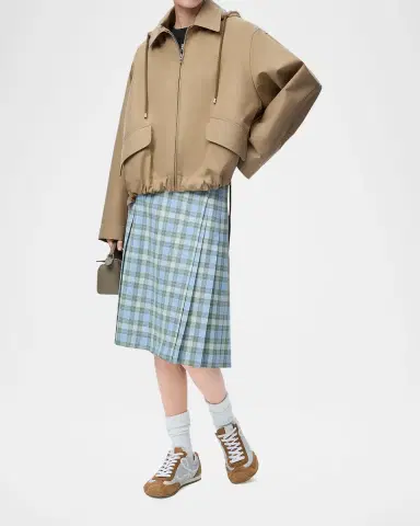 Loewe Striped Lining Slit-Back Hooded Jacket | Thumbnail 5 Loewe Striped Lining Slit-Back Hooded Jacket | Thumbnail 5