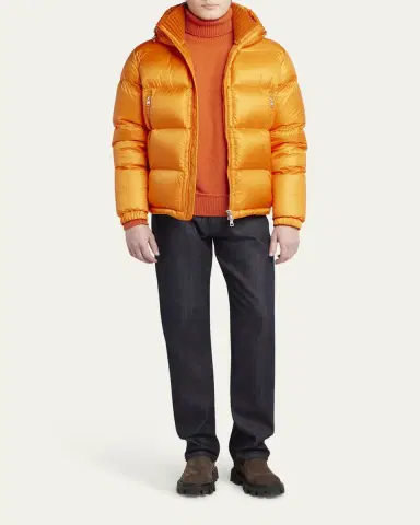 Moncler Men's Logo-Sleeve Turtleneck Sweater | Thumbnail 2 Moncler Men's Logo-Sleeve Turtleneck Sweater | Thumbnail 2