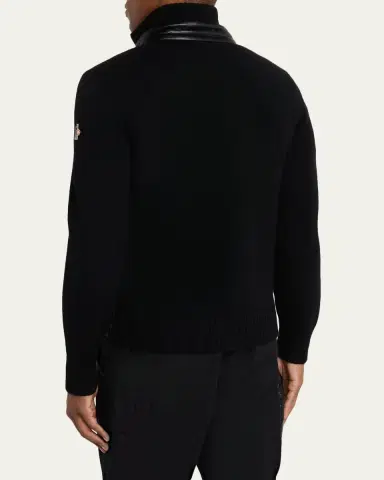 Moncler Grenoble Men's Grenoble Padded Wool Zip-Up Cardigan | Thumbnail 3 Moncler Grenoble Men's Grenoble Padded Wool Zip-Up Cardigan | Thumbnail 3
