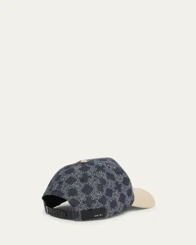 AMIRI Men's Denim MA Quad Baseball Cap with Leather Bill | Thumbnail 2 AMIRI Men's Denim MA Quad Baseball Cap with Leather Bill | Thumbnail 2