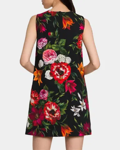 Dolce & Gabbana Floral-Print Sleeveless Mini Shift Dress | Thumbnail 7 Dolce & Gabbana Floral-Print Sleeveless Mini Shift Dress | Thumbnail 7