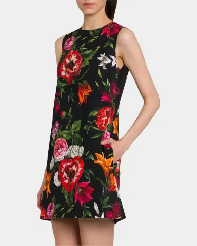 Dolce & Gabbana Floral-Print Sleeveless Mini Shift Dress | Thumbnail 10 Dolce & Gabbana Floral-Print Sleeveless Mini Shift Dress | Thumbnail 10