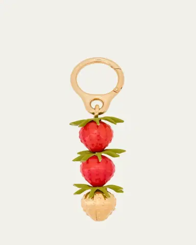 Loewe Strawberry Bag Charm in Acetate and Brass | Thumbnail 2 Loewe Strawberry Bag Charm in Acetate and Brass | Thumbnail 2