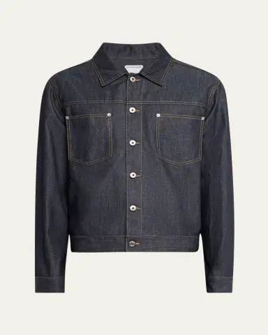 Bottega Veneta Men's Indigo Denim Jacket | Thumbnail 5 Bottega Veneta Men's Indigo Denim Jacket | Thumbnail 5