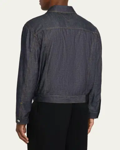 Bottega Veneta Men's Indigo Denim Jacket | Thumbnail 7 Bottega Veneta Men's Indigo Denim Jacket | Thumbnail 7