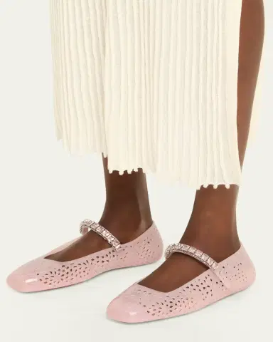 Jimmy Choo The Jelly Glitter Crystal-Strap Ballerina Flats | Thumbnail 7 Jimmy Choo The Jelly Glitter Crystal-Strap Ballerina Flats | Thumbnail 7