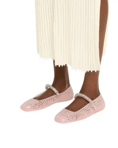 Jimmy Choo The Jelly Glitter Crystal-Strap Ballerina Flats | Thumbnail 1 Jimmy Choo The Jelly Glitter Crystal-Strap Ballerina Flats | Thumbnail 1