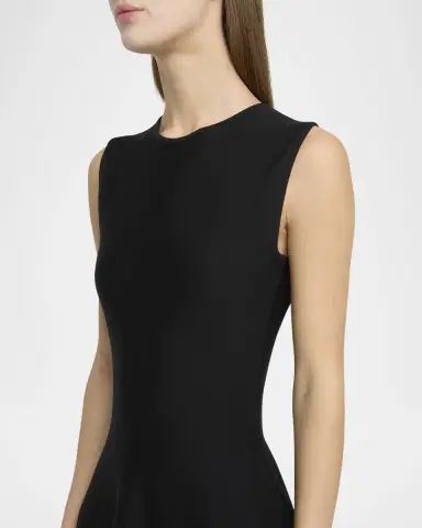 McQueen Asymmetric Lace Hem Sleeveless Midi Dress | Thumbnail 4 McQueen Asymmetric Lace Hem Sleeveless Midi Dress | Thumbnail 4