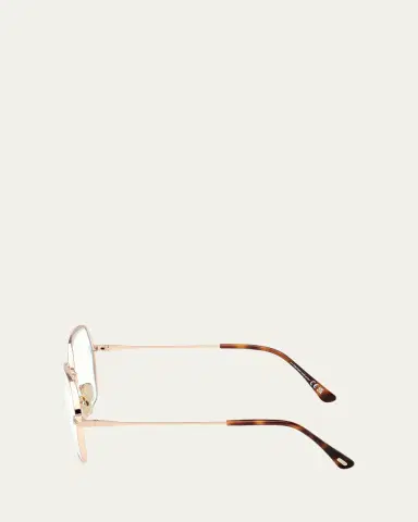 TOM FORD Metal Hexagonal Blue Light-Blocking Glasses | Thumbnail 3 TOM FORD Metal Hexagonal Blue Light-Blocking Glasses | Thumbnail 3