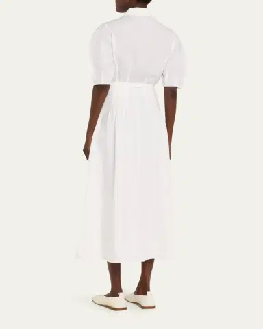 Gabriela Hearst Maude Linen Puff-Sleeve Belted Midi Shirtdress | Thumbnail 3 Gabriela Hearst Maude Linen Puff-Sleeve Belted Midi Shirtdress | Thumbnail 3