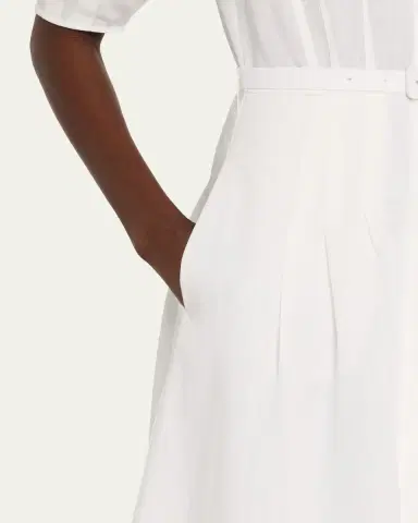 Gabriela Hearst Maude Linen Puff-Sleeve Belted Midi Shirtdress | Thumbnail 5 Gabriela Hearst Maude Linen Puff-Sleeve Belted Midi Shirtdress | Thumbnail 5
