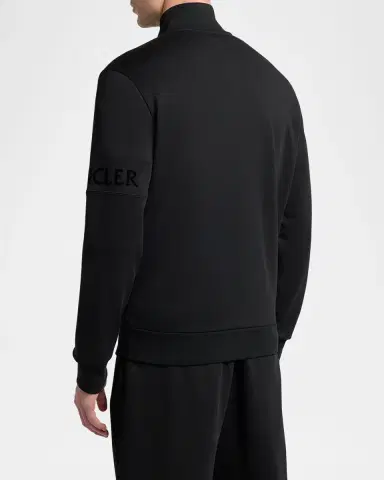 Moncler Men's Sleeve-Logo Fleece Full-Zip Jacket | Thumbnail 2 Moncler Men's Sleeve-Logo Fleece Full-Zip Jacket | Thumbnail 2