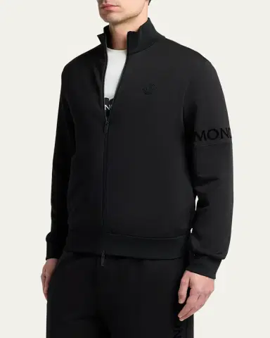 Moncler Men's Sleeve-Logo Fleece Full-Zip Jacket | Thumbnail 13 Moncler Men's Sleeve-Logo Fleece Full-Zip Jacket | Thumbnail 13
