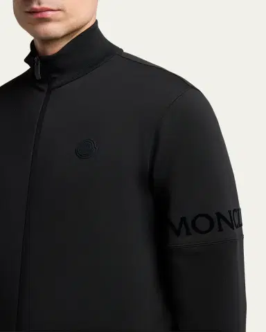 Moncler Men's Sleeve-Logo Fleece Full-Zip Jacket | Thumbnail 14 Moncler Men's Sleeve-Logo Fleece Full-Zip Jacket | Thumbnail 14