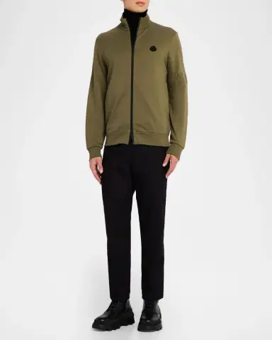 Moncler Men's Sleeve-Logo Fleece Full-Zip Jacket | Thumbnail 15 Moncler Men's Sleeve-Logo Fleece Full-Zip Jacket | Thumbnail 15