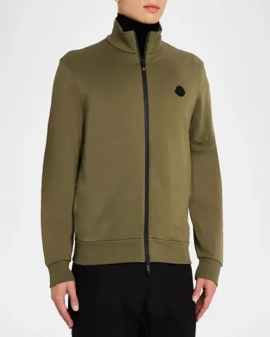 Moncler Men's Sleeve-Logo Fleece Full-Zip Jacket | Thumbnail 17 Moncler Men's Sleeve-Logo Fleece Full-Zip Jacket | Thumbnail 17