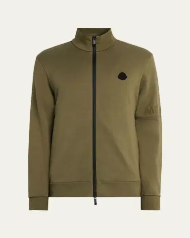 Moncler Men's Sleeve-Logo Fleece Full-Zip Jacket | Thumbnail 5 Moncler Men's Sleeve-Logo Fleece Full-Zip Jacket | Thumbnail 5