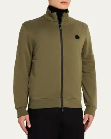 Moncler Men's Sleeve-Logo Fleece Full-Zip Jacket | Thumbnail 8 Moncler Men's Sleeve-Logo Fleece Full-Zip Jacket | Thumbnail 8