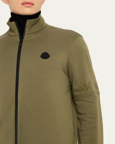 Moncler Men's Sleeve-Logo Fleece Full-Zip Jacket | Thumbnail 9 Moncler Men's Sleeve-Logo Fleece Full-Zip Jacket | Thumbnail 9