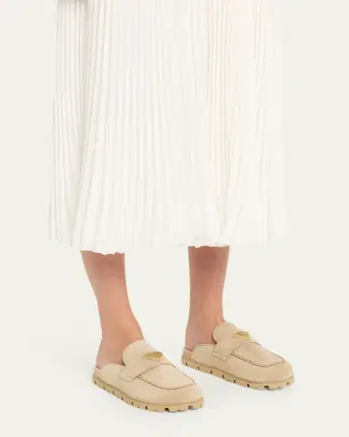 Prada Fussbett Suede Loafer Mules | Thumbnail 6 Prada Fussbett Suede Loafer Mules | Thumbnail 6